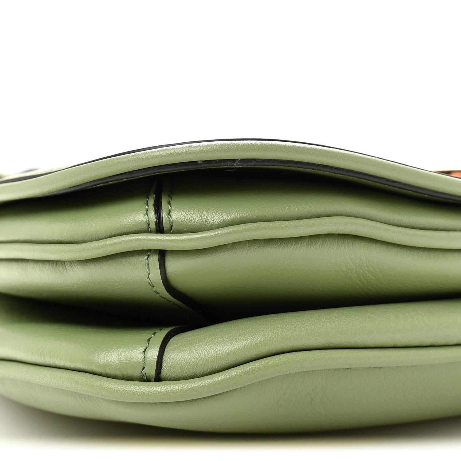 Gucci Roxy Calfskin Web Medium Blondie Top Handle Shoulder Flap Bag Salamander Green 9 of 10