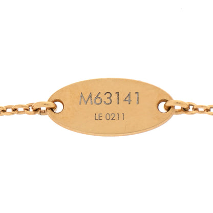 Louis Vuitton Nanogram Name Tag Necklace Gold 6 of 7