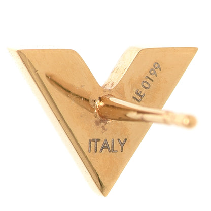Louis Vuitton Brass Essential V Stud Earrings Gold 4 of 5