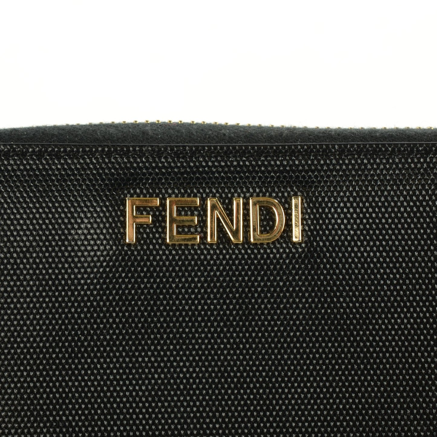 Coated Canvas Zip Around Wallet Black