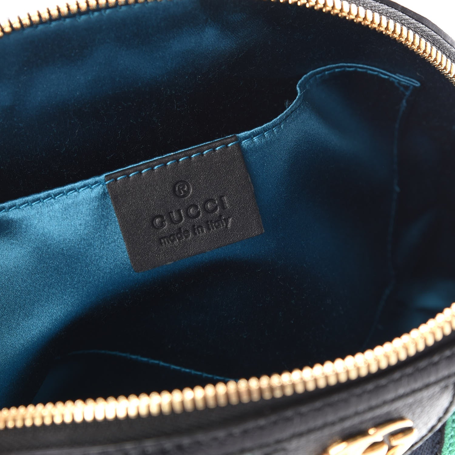 Gucci Suede Patent GG Web Small Ophidia Dome Shoulder Bag New Shamarock Black 7 of 9