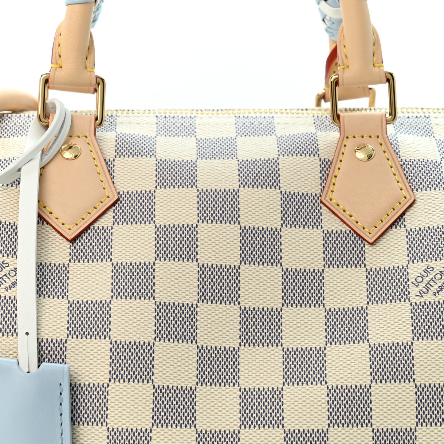 Damier Azur Braided Speedy Soft 30 Bleu Olympe