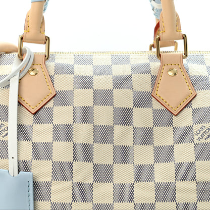 Louis Vuitton Damier Azur Braided Speedy Soft 30 Bleu Olympe 7 of 9
