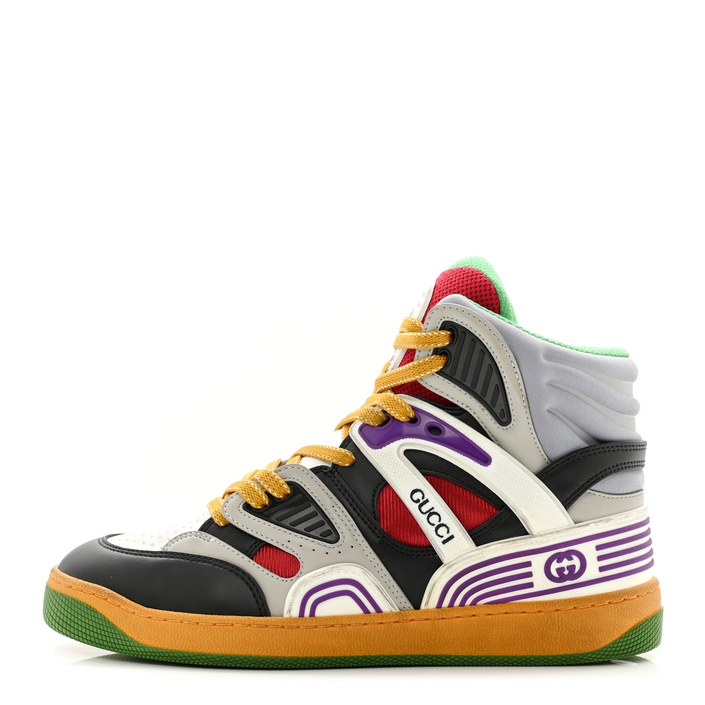 Demetra Womens Basket High Top Sneakers 36.5 Black Great 36.5 White Grey Sky Hibiscus Red