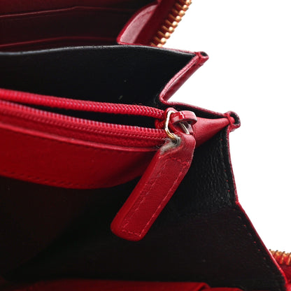 Saint Laurent Calfskin Classic Y Ligne Zip Around Wallet Red 21 of 21