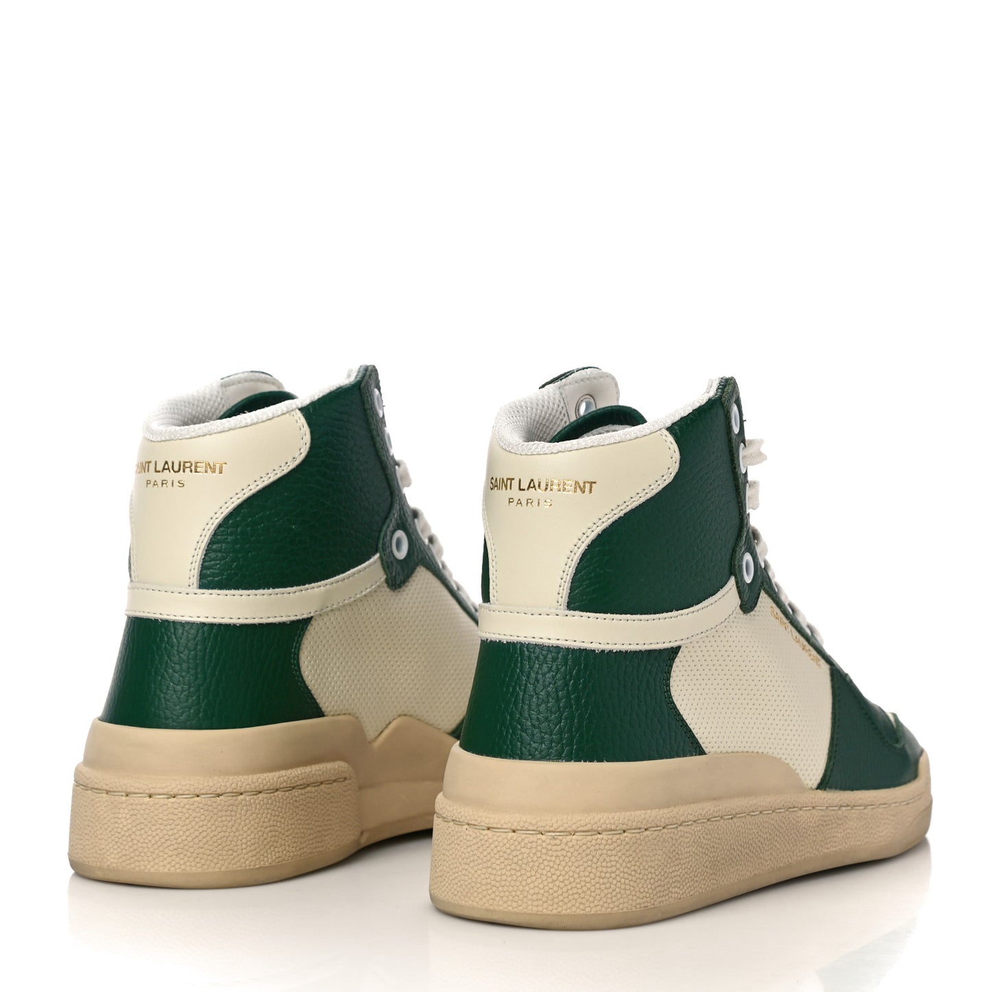 Calfskin Mid Top Sneakers 37 Green