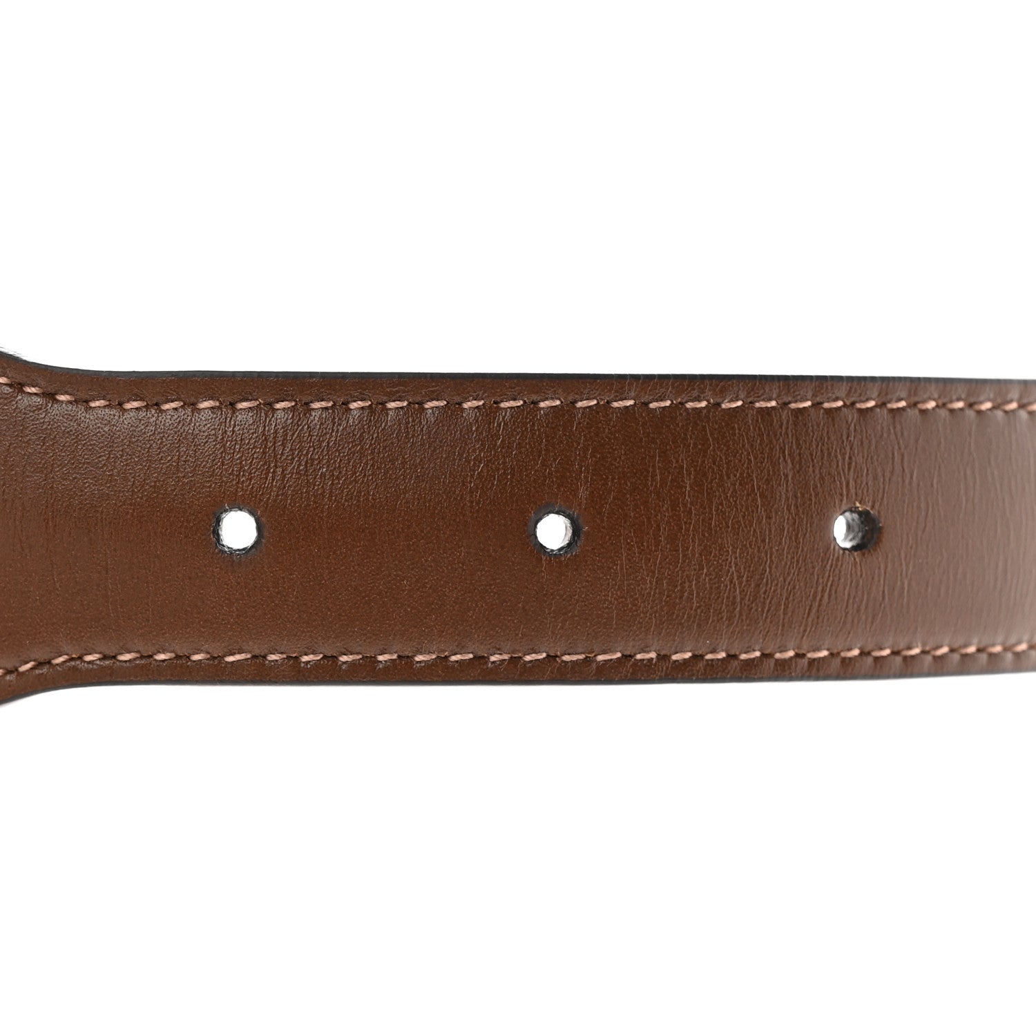 Gucci Efesto Leather Horsebit 25mm Belt 85 34 Brown Sugar 4 of 6