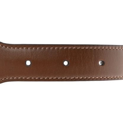 Gucci Efesto Leather Horsebit 25mm Belt 85 34 Brown Sugar 4 of 6