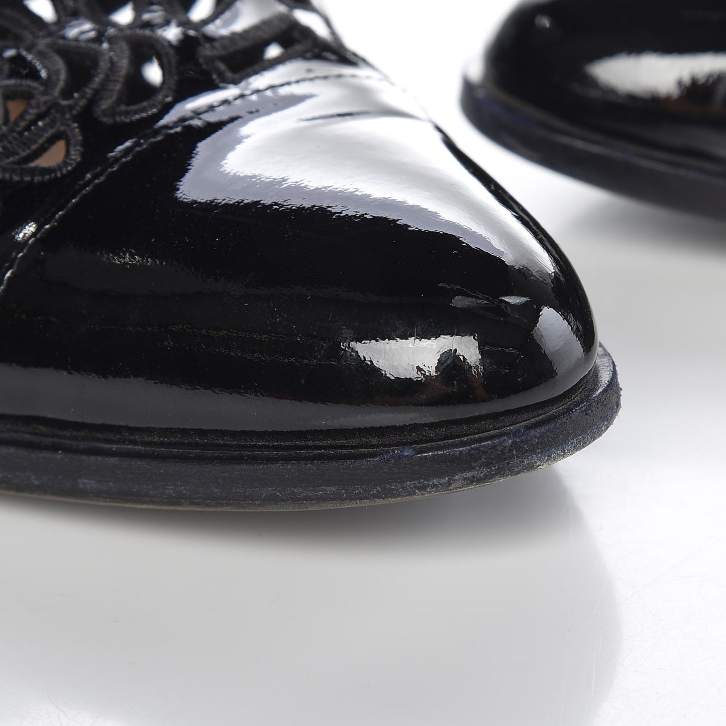 Patent Cut Out Oxfords 39 Black