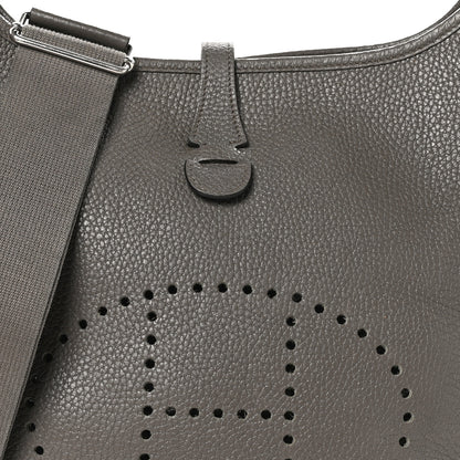 Hermes Taurillon Clemence EVELYNE III PM Etain 8 of 11