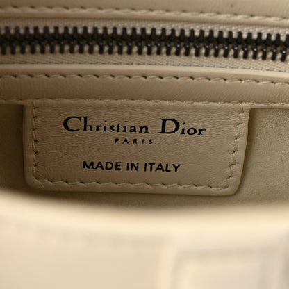Christian Dior Crinkled Patent Lambskin Studded Saddle Bag With Strap Latte 6 of 13