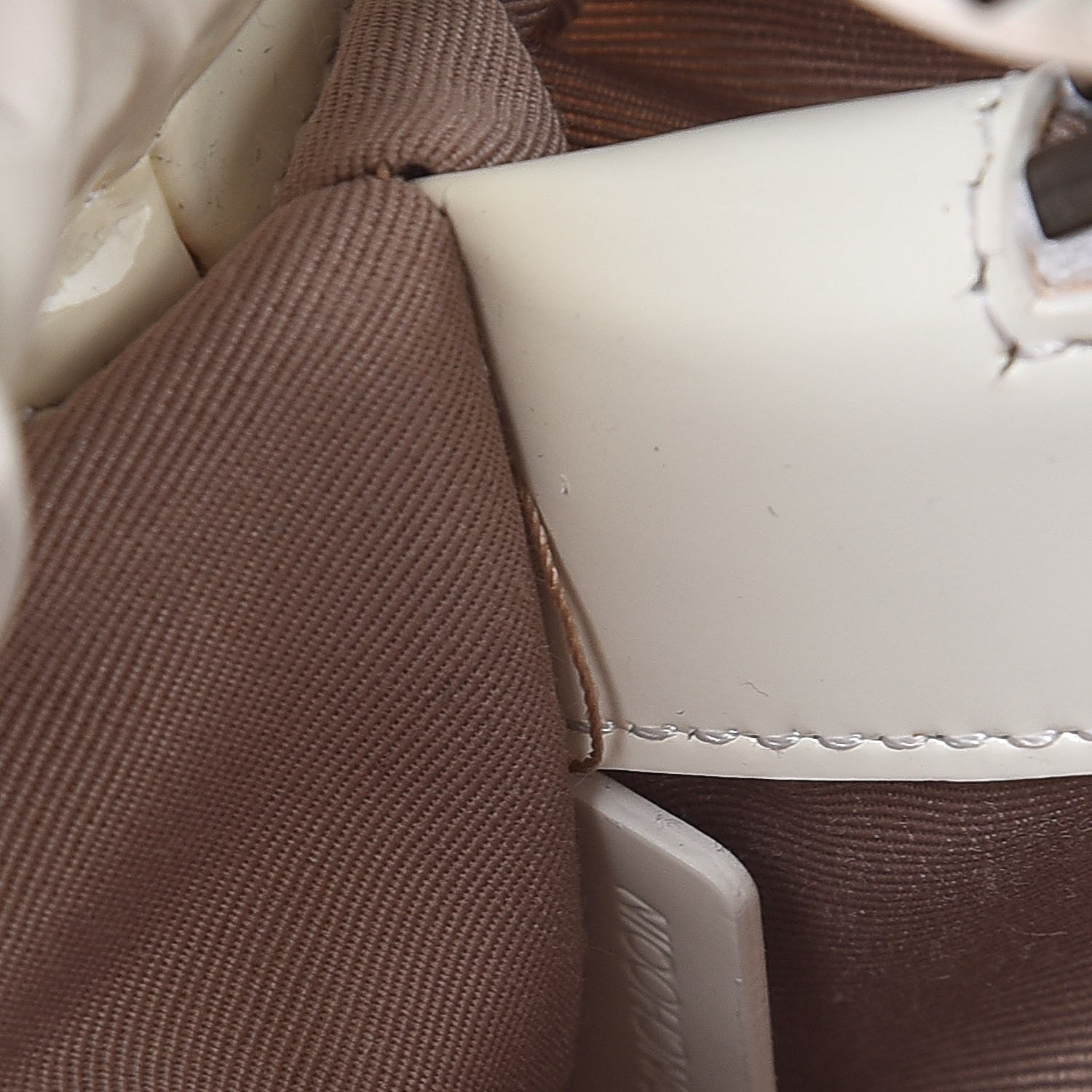 Burberry Patent Supernova Check Front Pocket Small Bag White 16 of 16