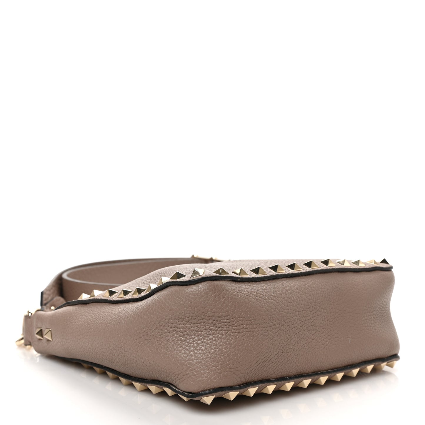 Pebbled Calfskin Mini Rockstud Flip-Lock Messenger Bag Poudre