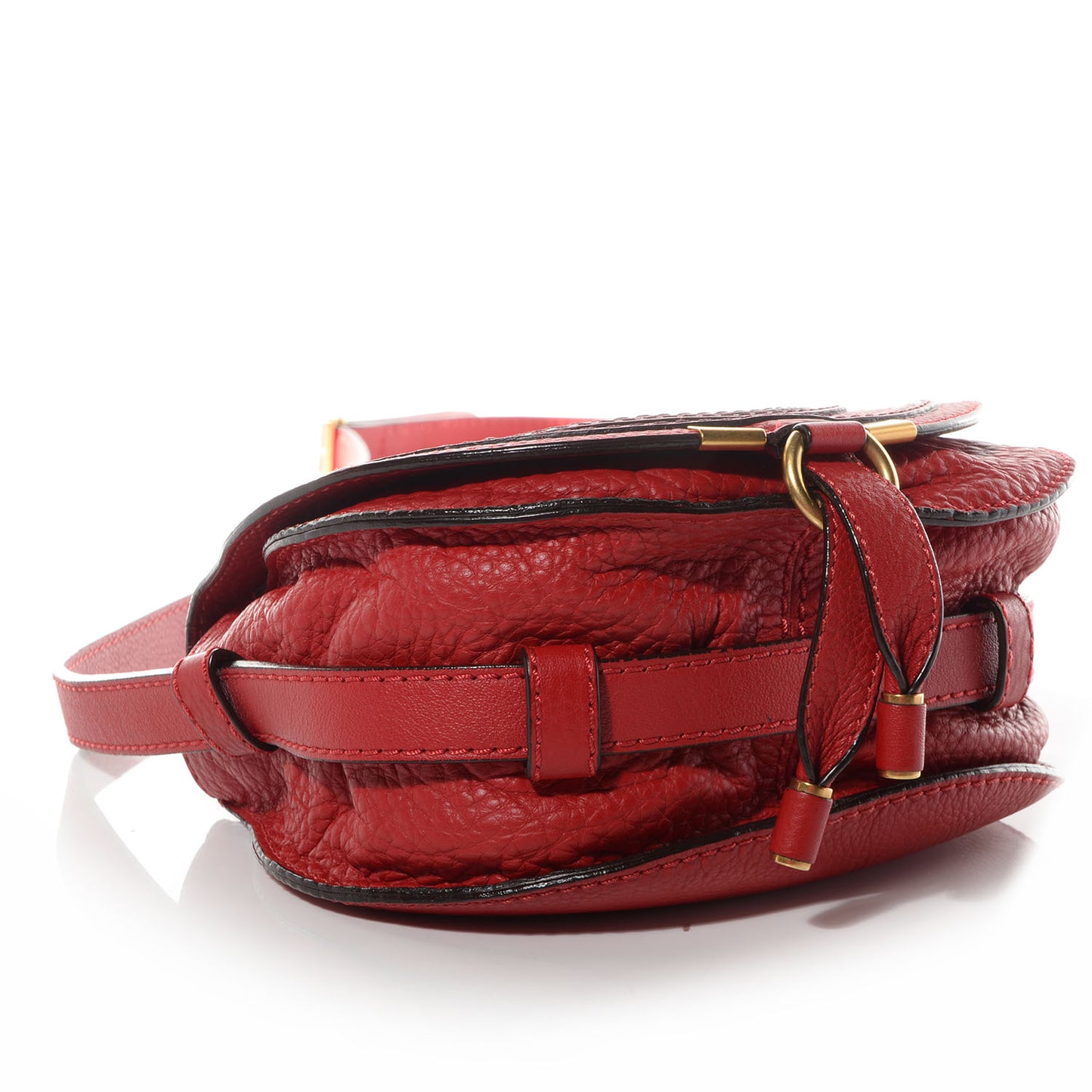 Calfskin Mini Marcie Round Crossbody Bag Poppy