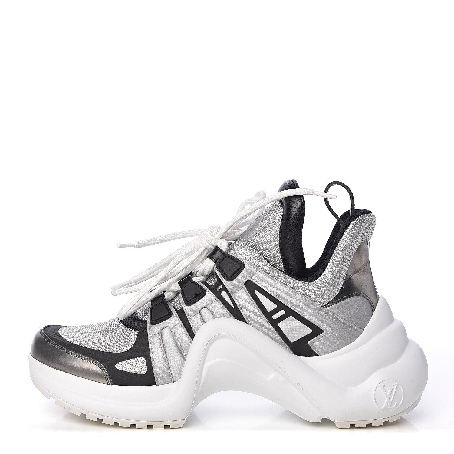 Louis Vuitton Calfskin Technical Nylon LV Archlight Sneaker 36.5 White 1 of 14