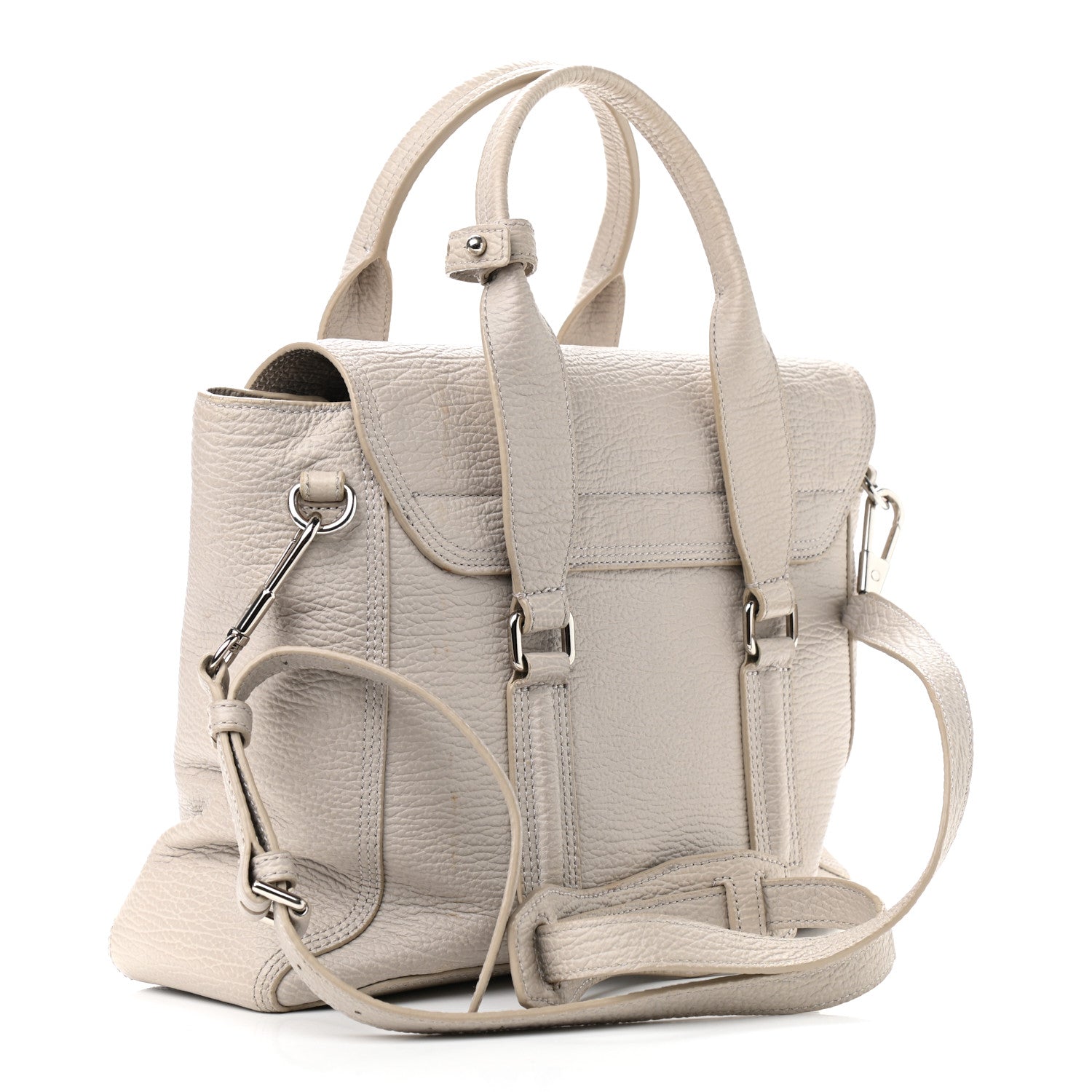3.1 Phillip Lim Textured Calfskin Medium Pashli Satchel Feather 3 of 17