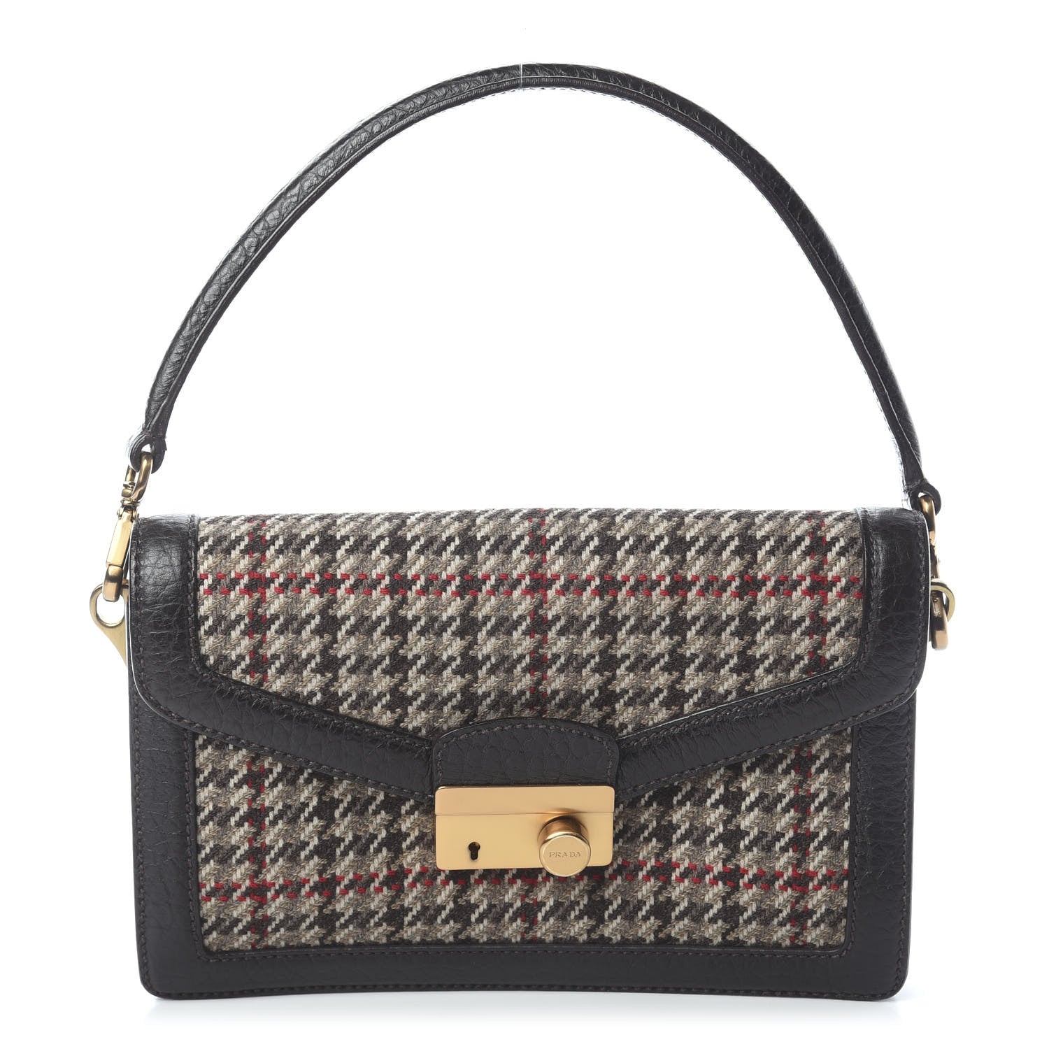 Prada Tweed Sound Shoulder Bag Ebano 1 of 9