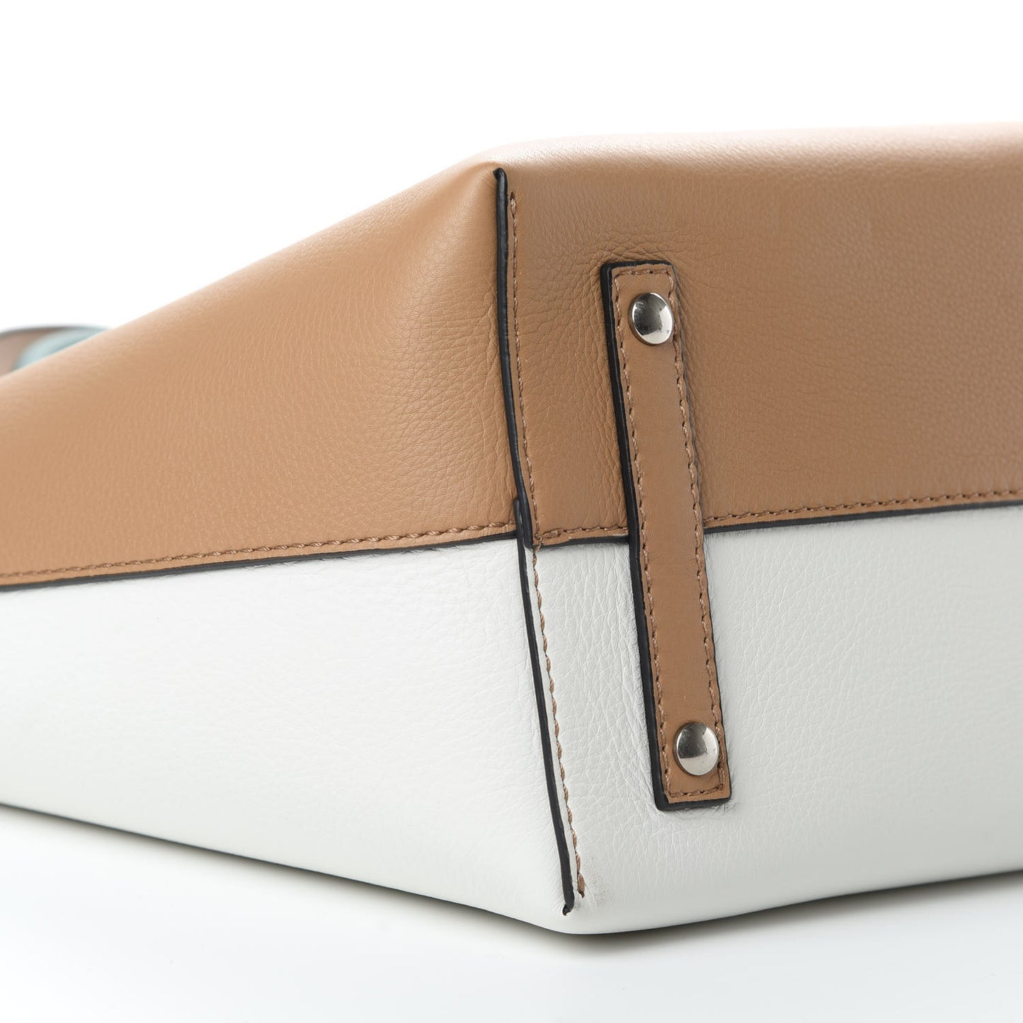 Soft Grain Calfskin Medium Belt Bag Light Camel Chalk White