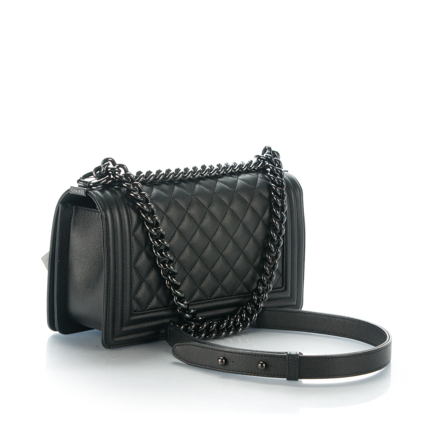 Chanel Caviar Quilted Medium Boy Flap So Black 3 of 7