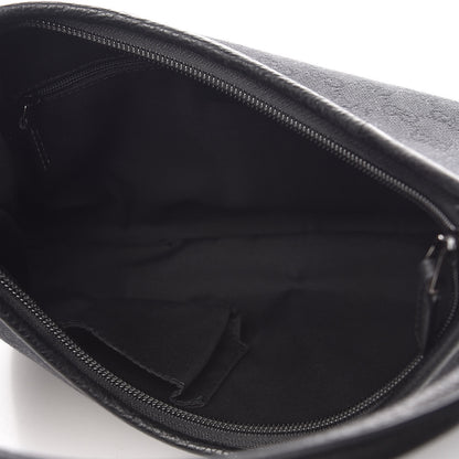 Gucci Denim Monogram Abbey D Ring Hobo Black 7 of 15