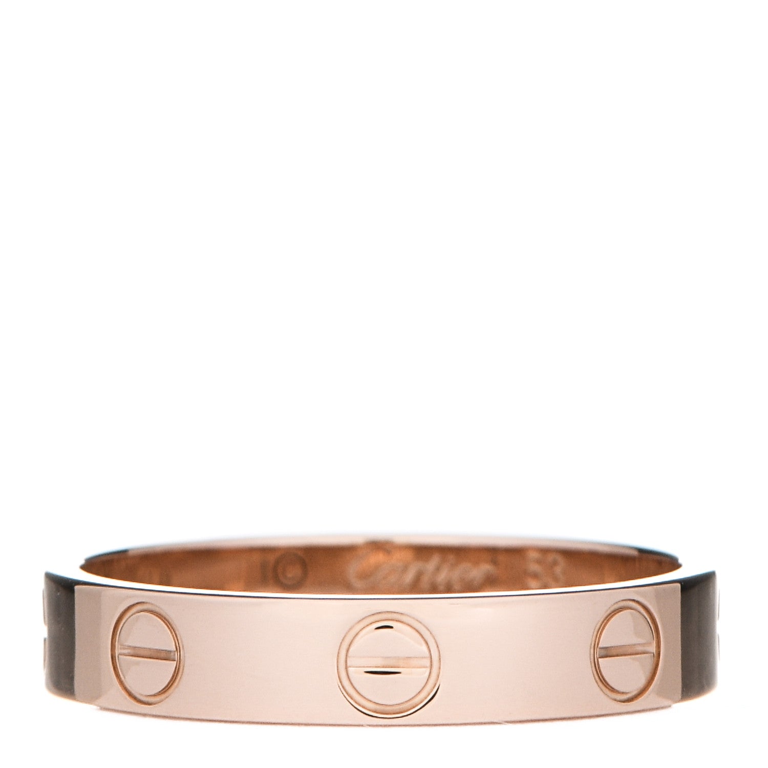 Cartier 18K Pink Gold 3.5mm LOVE Wedding Band Ring 53 6.25 1 of 4