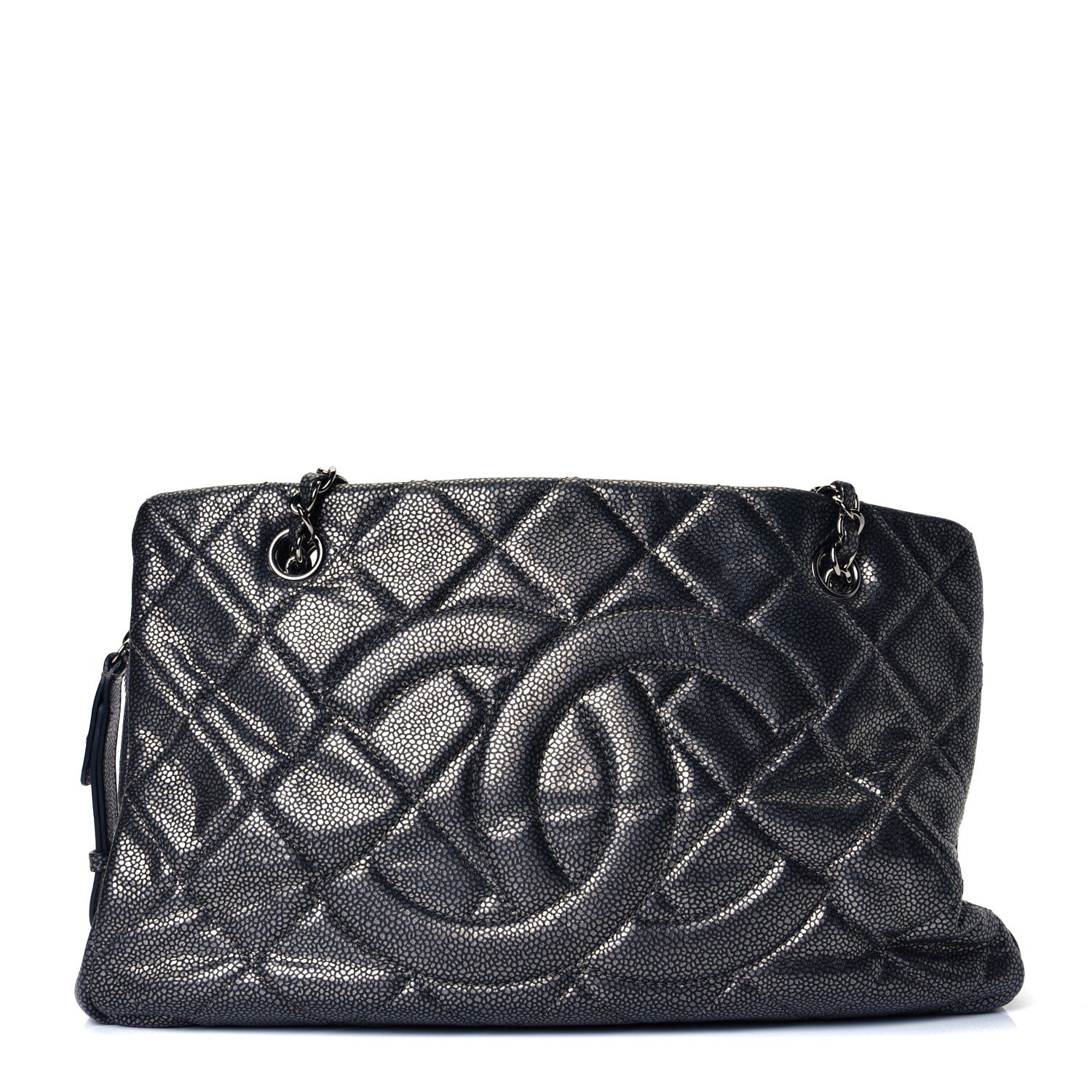 Chanel Caviar Quilted Timeless CC Tote Dark Silver 1 of 4