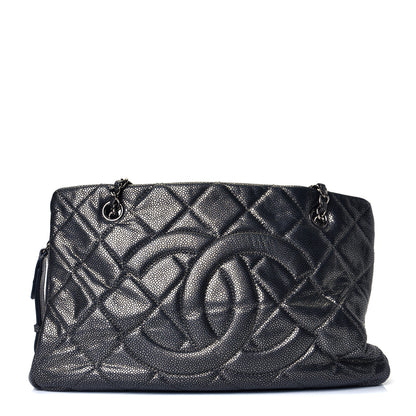 Chanel Caviar Quilted Timeless CC Tote Dark Silver 1 of 4
