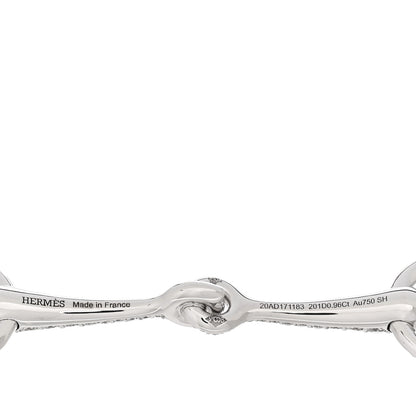 Hermes 18K White Gold Diamond TPM Filet d'Or Bracelet SH 3 of 3