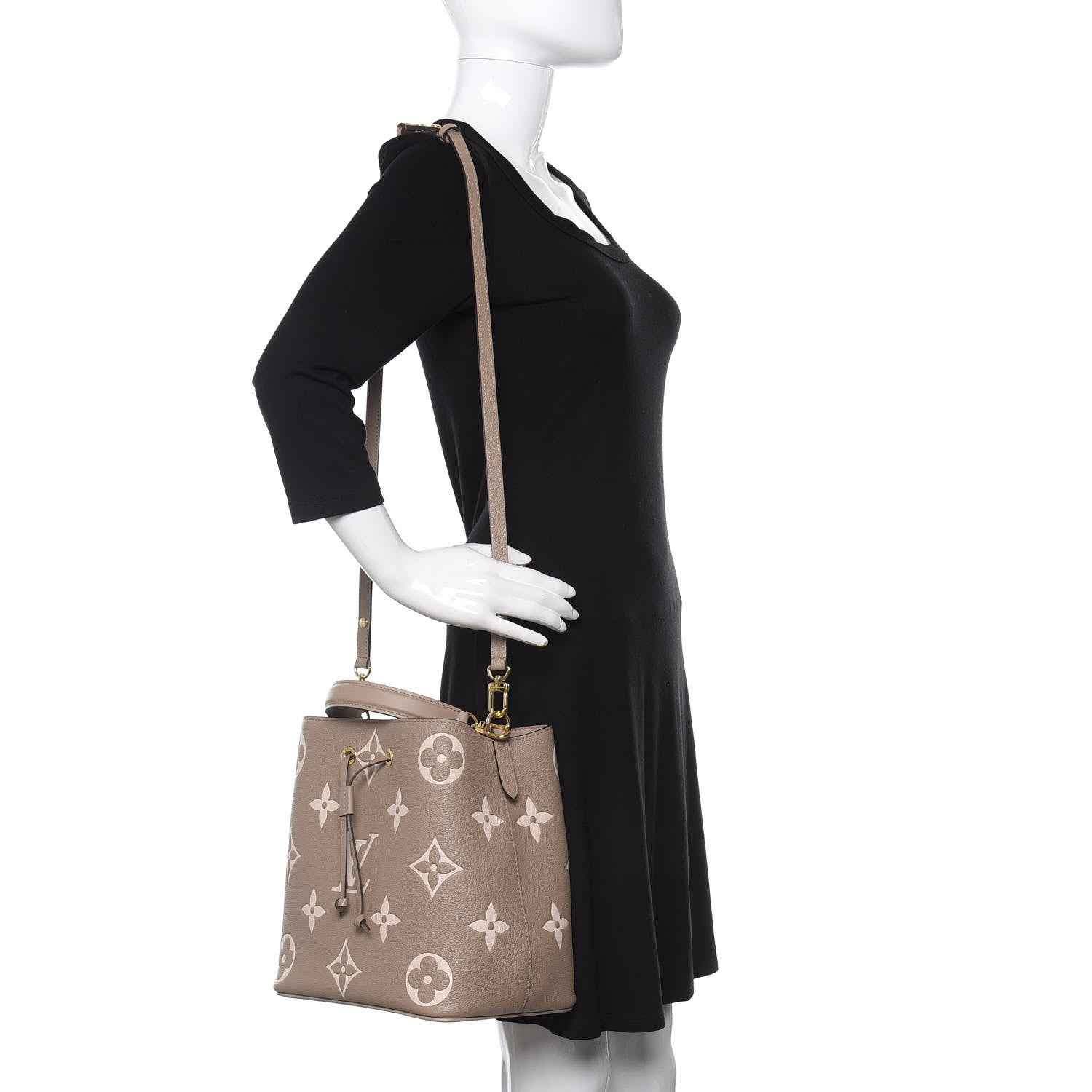 Louis Vuitton Empreinte Monogram Giant Neonoe MM Tourterelle Creme 2 of 14
