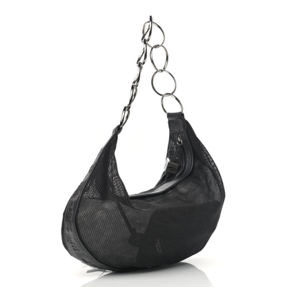 Chanel Mesh Calfskin Sport Tassel Hobo Black 4 of 13