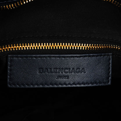 Balenciaga Chevre Gold Metallic Edge Hardware Town Bleu Nuit Dark Sea 6 of 7