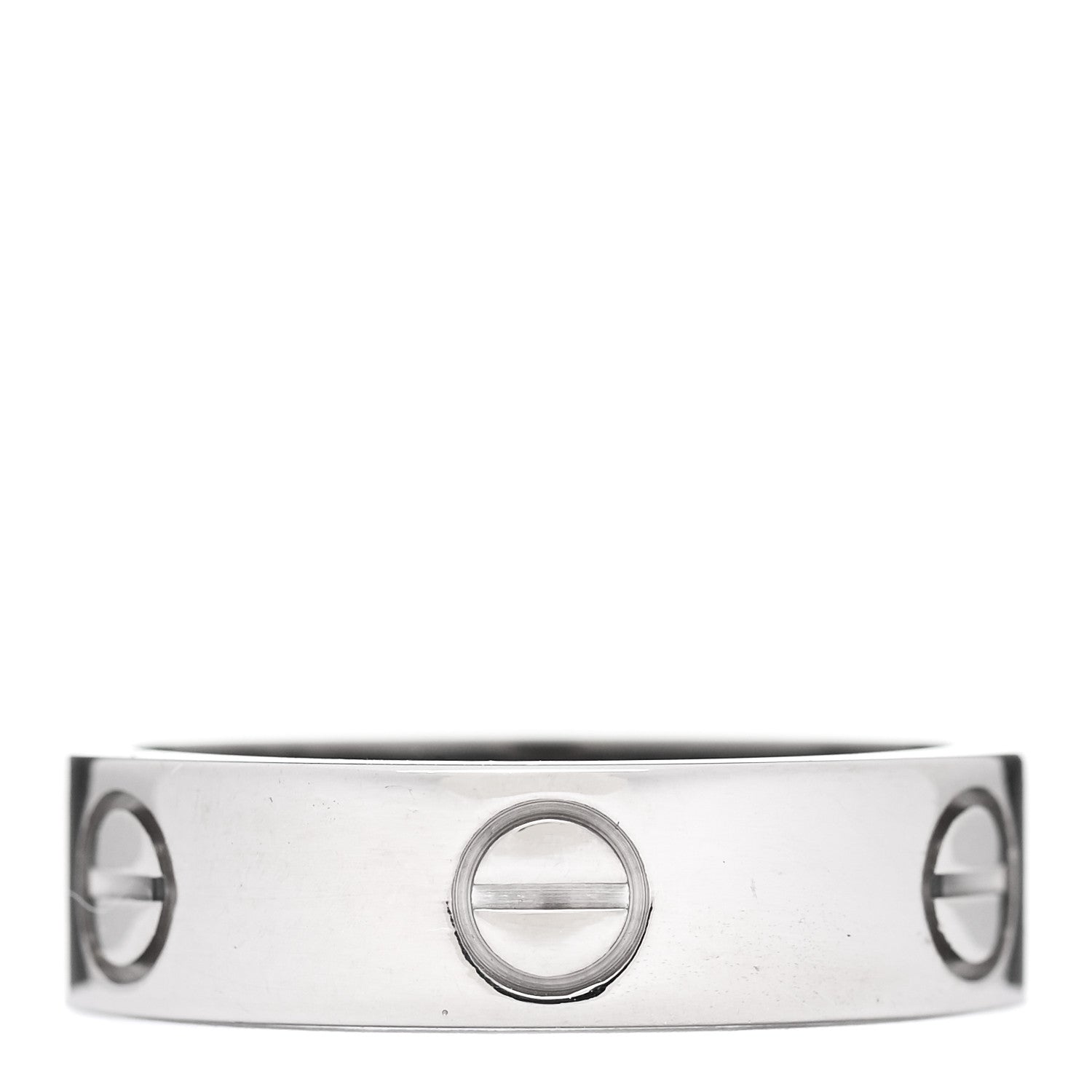 Cartier 18K White Gold 5.5mm LOVE Ring 56 7.5 3 of 5