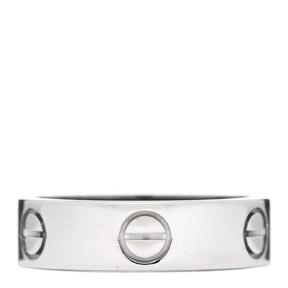 Cartier 18K White Gold 5.5mm LOVE Ring 56 7.5 3 of 5