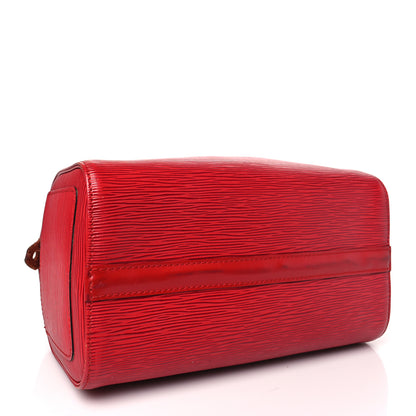 Louis Vuitton Epi Speedy 25 Castillan Red 5 of 15