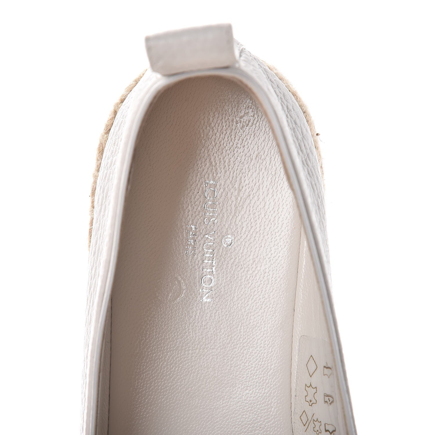 Louis Vuitton Calfskin Tropical Bloom Espadrille Flat 36 White 7 of 9