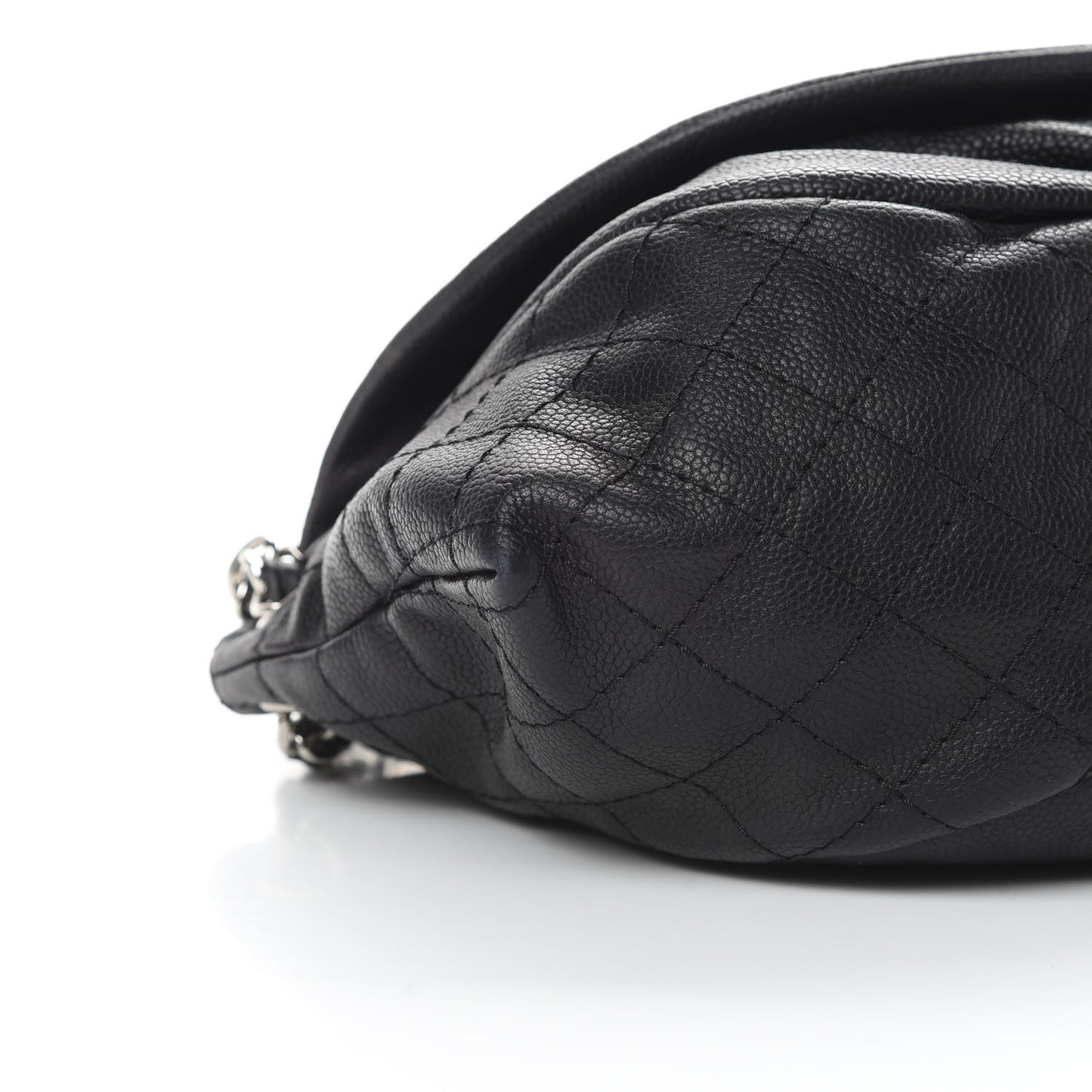 Caviar Half Moon Large Flap Black