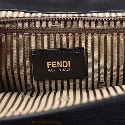 Fendi Glossy Buffalo Stingray Silvana Bag Black 5 of 8