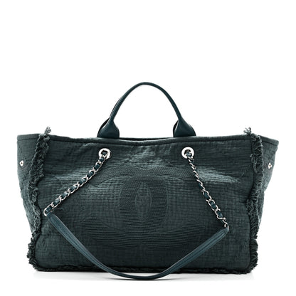 Chanel Canvas Large Double Face Shopping Tote Green 1 of 10