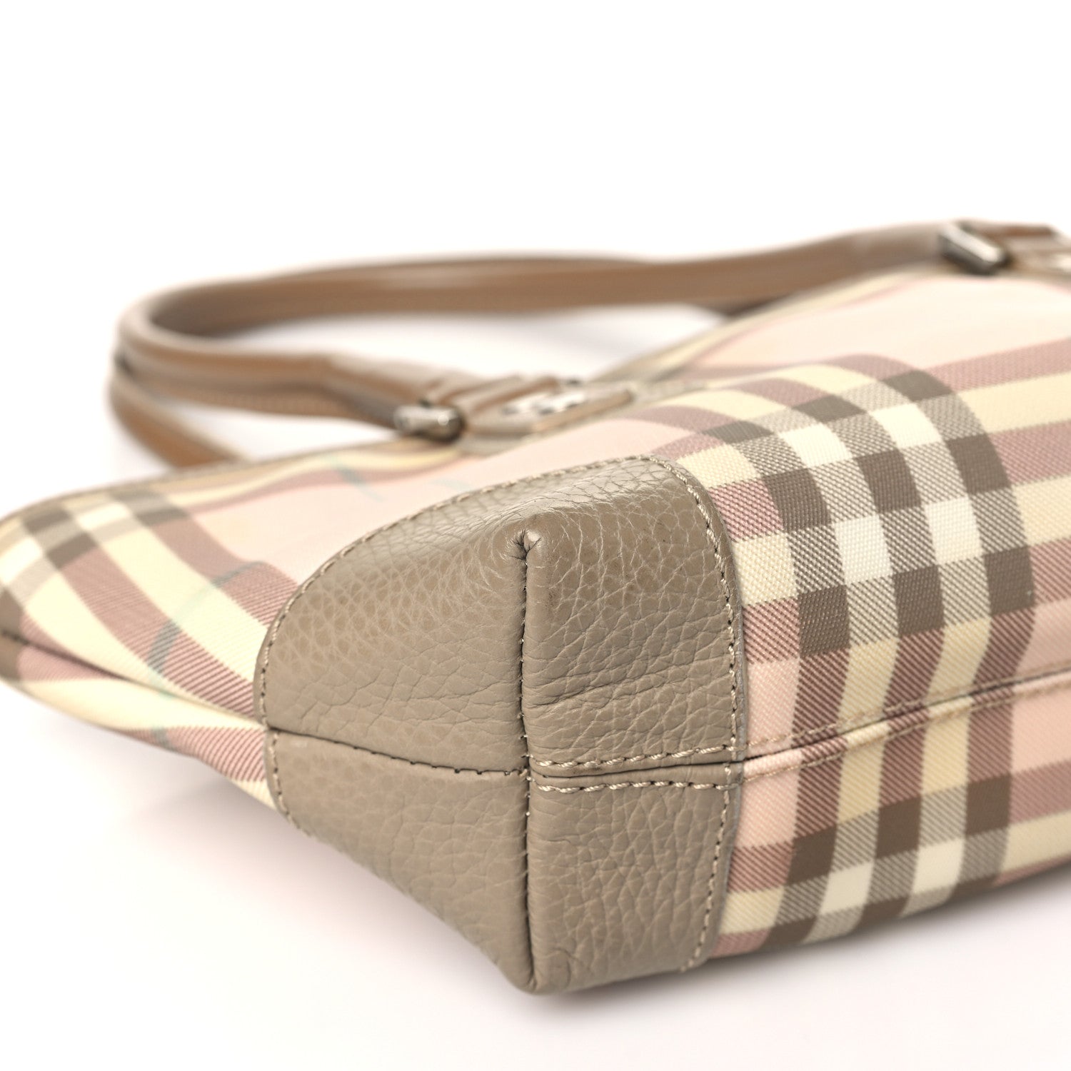Burberry Candy Check Small Tote Pink Beige 9 of 15
