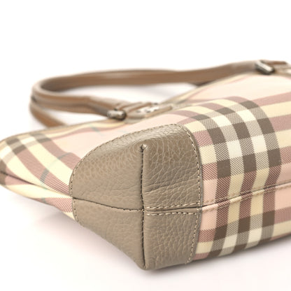 Burberry Candy Check Small Tote Pink Beige 9 of 15