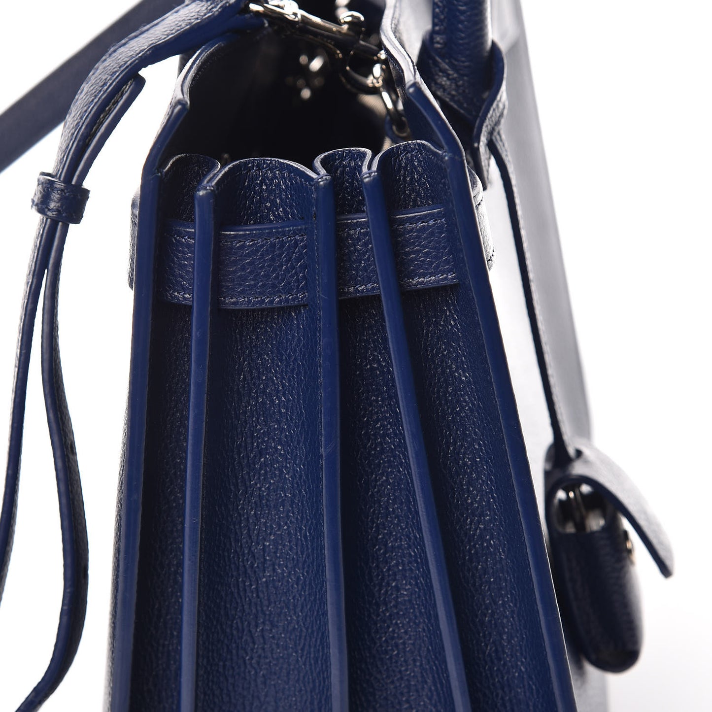 Grained Calfskin Baby Sac De Jour Marine