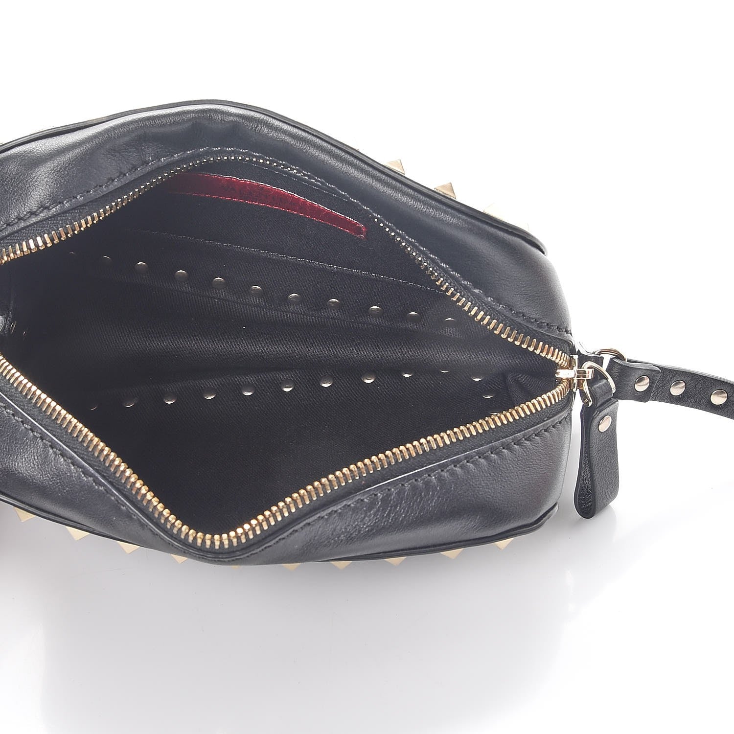 Valentino Garavani Calfskin Rockstud Camera Crossbody Bag Black 5 of 9