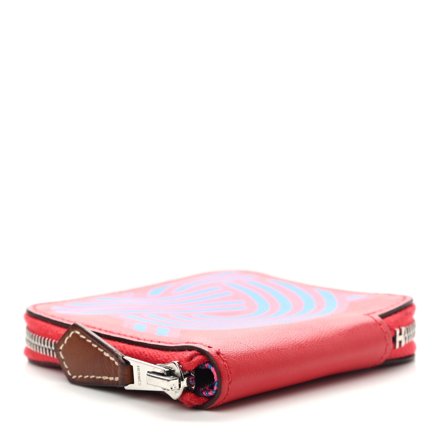 Hermes Swift Noeuds Marins Print Silk'in Compact Wallet Rouge De Coeur Bleu Frida 4 of 8