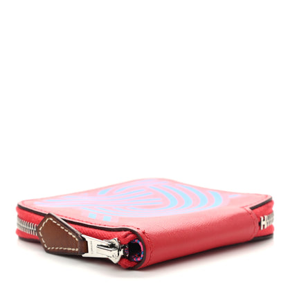 Hermes Swift Noeuds Marins Print Silk'in Compact Wallet Rouge De Coeur Bleu Frida 4 of 8