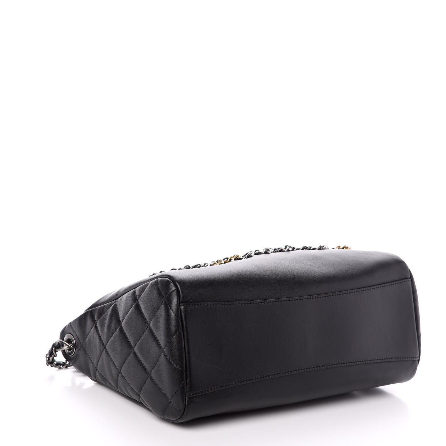 Calfskin Chain 20s Signature Hobo Black