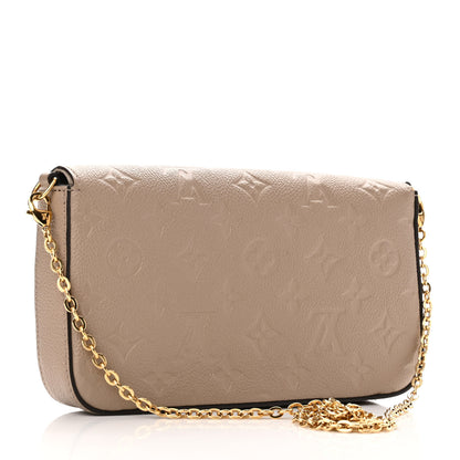 Louis Vuitton Empreinte Pochette Felicie Chain Wallet Tourterelle 3 of 10