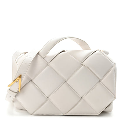 Bottega Veneta Nappa Intreccio Padded Top Handle Shoulder Bag White 1 of 30