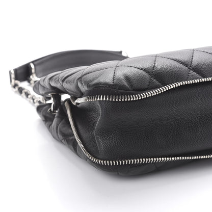Chanel Caviar Quilted Expandable Zip Shoulder Bag Black 6 of 10