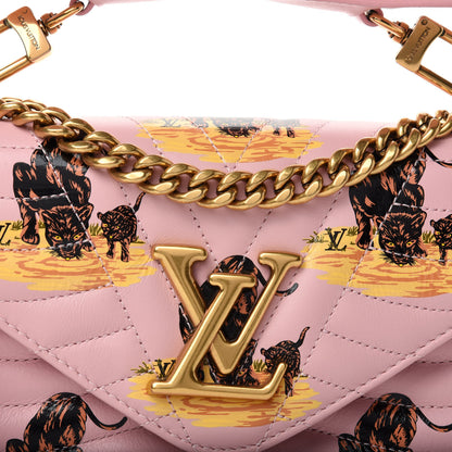 Louis Vuitton Calfskin Leopard Print New Wave Chain PM Light Pink 9 of 10
