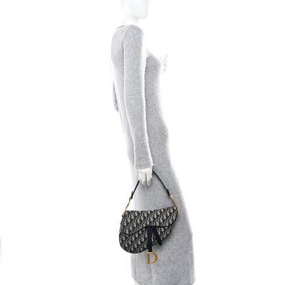 Christian Dior Oblique Saddle Bag Blue 2 of 10